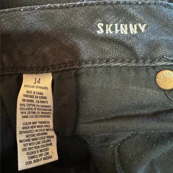 Black American Eagle Skinny Jeans | 14 regular - Picture 12 of 12